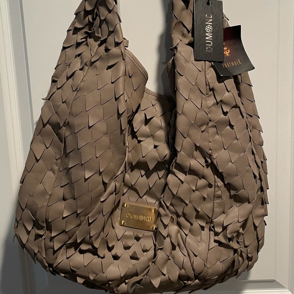 Dumond layered taupe handbag - New